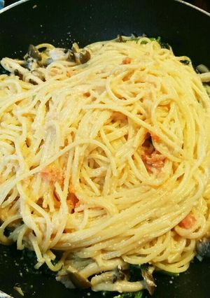 簡単✨あっさり系明太子クリームパスタ-レシピのメイン写真