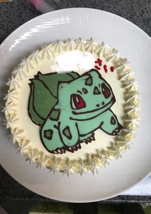 フシギダネキャラデコケーキ-レシピのメイン写真