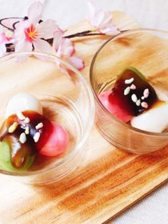 カラフル3色白玉だんご-レシピのメイン写真