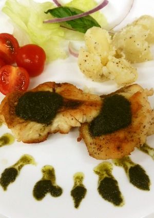お洒落！鯛のムニエル・バジルソース☆-レシピのメイン写真