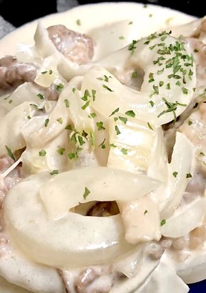 牛肉のクリーム煮。山の幸ホワイトみたいな-レシピのメイン写真