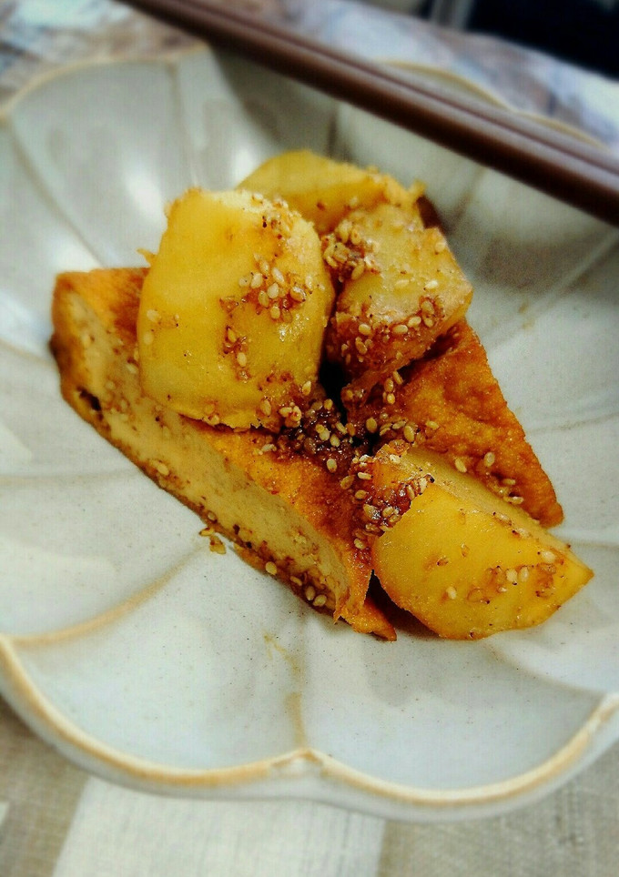 10分で簡単！厚揚げとじゃがいものゴマ煮-レシピのメイン写真