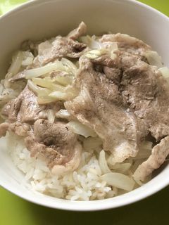 男の簡単5分 さっぱり 豚レモン丼-レシピのメイン写真