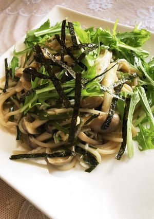アマランサスと長芋と海藻キノコスパゲティ-レシピのメイン写真