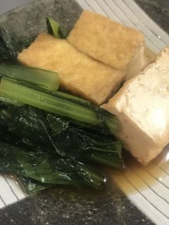 小松菜と厚揚げの煮物-レシピのメイン写真
