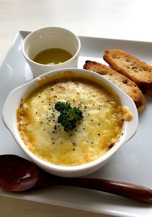 ☆野菜だけ！かぼちゃと玉ねぎのグラタン☆-レシピのメイン写真