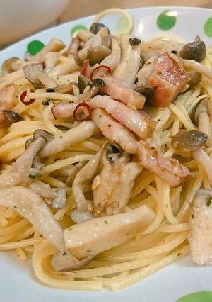 しめじとベーコンの和風ペペロンチーノ-レシピのメイン写真