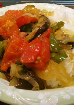 夏野菜のラタトゥイユ風どんぶり-レシピのメイン写真
