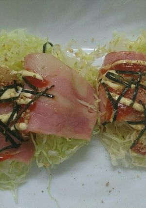 たっぷりキャベツのベーコン巻き焼き-レシピのメイン写真