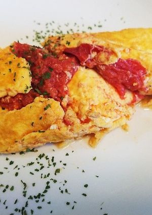 トマトinオムレツ-レシピのメイン写真