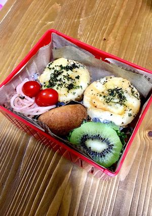中学生女子 チーズとコーンのマフィン弁当-レシピのメイン写真