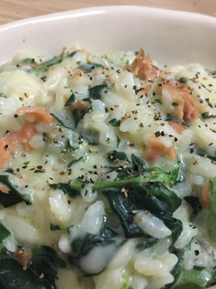 鮭とほうれん草の豆乳リゾット(ずぼら1)-レシピのメイン写真