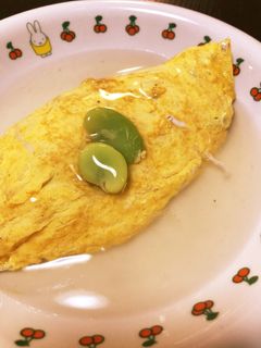 そら豆としらすの和風オムレツ-レシピのメイン写真