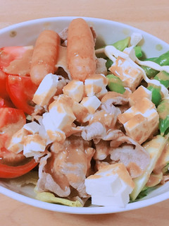 豚肉と豆腐とウインナーの冷しゃぶ♡-レシピのメイン写真