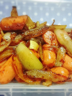 ウィンナーと玉ねぎのオイスターソース炒め-レシピのメイン写真