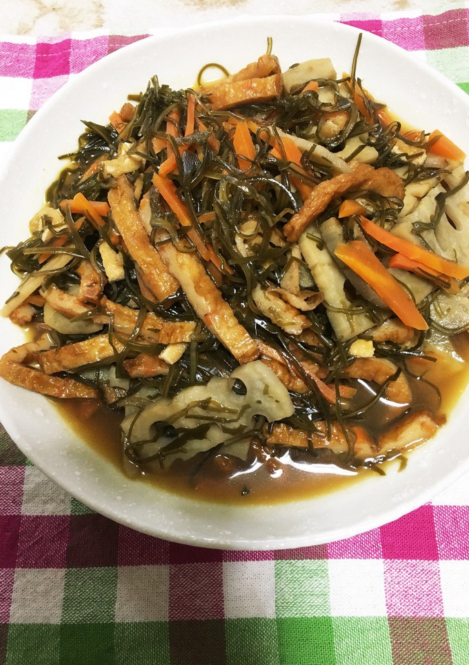 お袋の味、長天と刻み昆布の煮物！-レシピのメイン写真