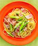 アスパラガスとベーコンの和風パスタ