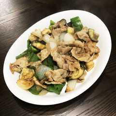 豚肉となすとピーマンと玉ねぎの炒め物-レシピのメイン写真