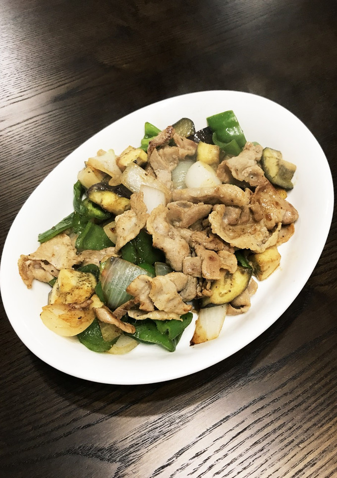 豚肉となすとピーマンと玉ねぎの炒め物-レシピのメイン写真