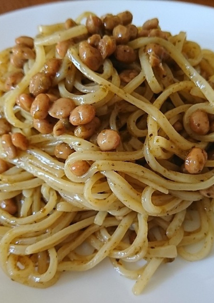 海苔の佃煮と納豆のウマウマパスタ-レシピのメイン写真