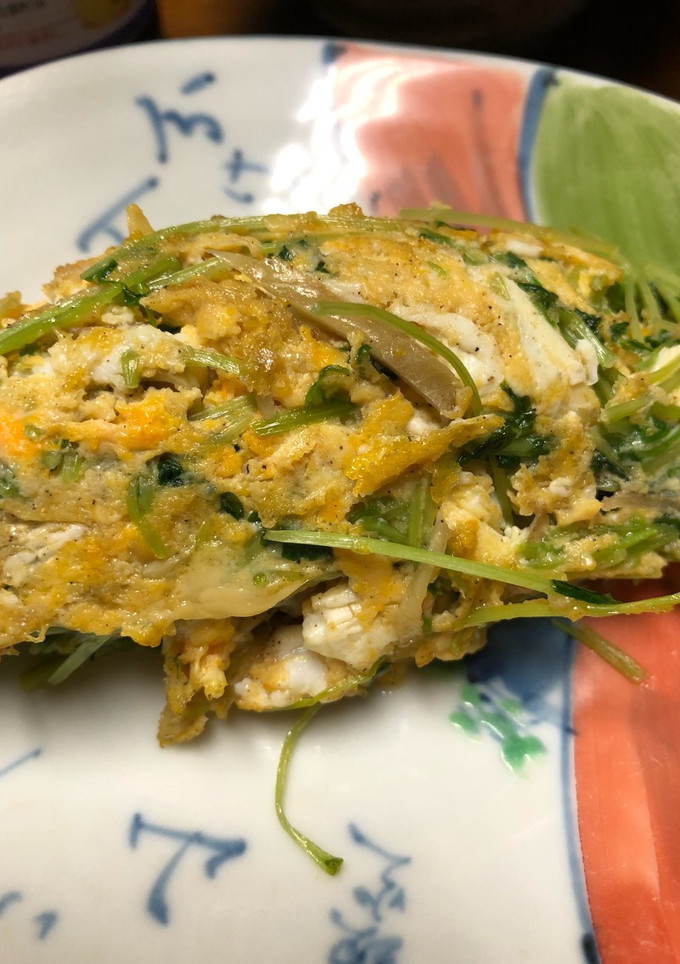 簡単 豆苗のオムレツ風-レシピのメイン写真