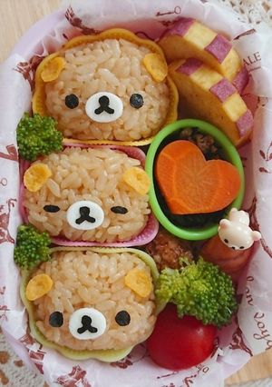 キャラ弁☆簡単♪俵型おにぎりのリラックマ-レシピのメイン写真