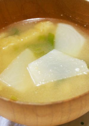 かぶの味噌汁♪かぶが甘くて美味しい♪-レシピのメイン写真