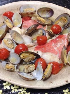 あさりと金目鯛のアクアパッツァ-レシピのメイン写真