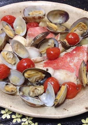 あさりと金目鯛のアクアパッツァ-レシピのメイン写真
