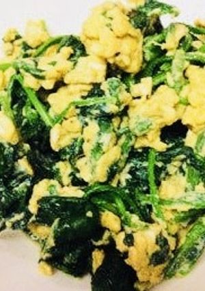 簡単!ほうれん草の卵とじ!-レシピのメイン写真