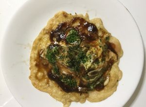 キャベツもやしエノキとハムのお好み焼き-レシピのメイン写真