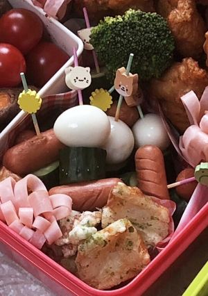 お弁当 うずら、ウインナー、きゅうり刺し-レシピのメイン写真