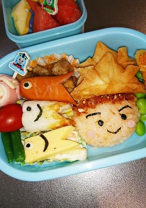 ５月の節句♪簡単！鯉のぼり&兜 お弁当-レシピのメイン写真