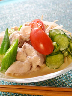 豚しゃぶ豆乳だれ素麺♪-レシピのメイン写真
