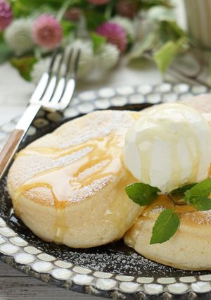 失敗しない！お店みたいなスフレパンケーキ-レシピのメイン写真