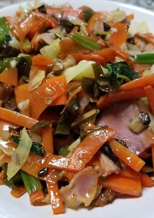 キノコと野菜の油炒め・霜降り平茸、他-レシピのメイン写真