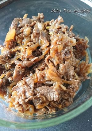 作り置きＯＫ！照り照り牛丼の具【豚捨風】-レシピのメイン写真