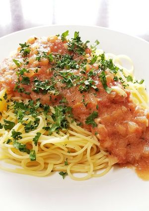 ★★完熟トマト&豆乳冷製スパゲッティ★★-レシピのメイン写真