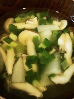 カブとしめじと小ネギのお吸い物-レシピのメイン写真