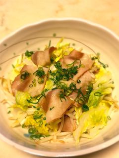 簡単キャベツともやしのレンジ蒸し-レシピのメイン写真