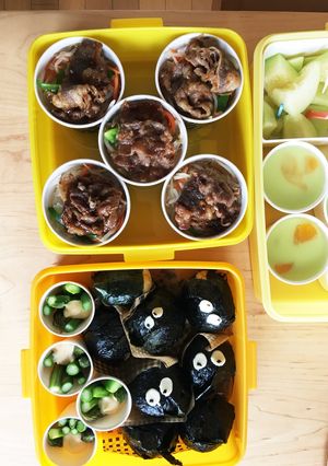カップで取り皿なし運動会のお弁当2018-レシピのメイン写真