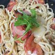 簡単早い沖縄そばマヨネーズ焼きそばトマト