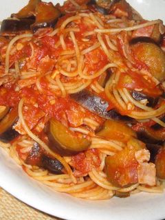 ナスとベーコンのトマトパスタ-レシピのメイン写真