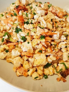 【糖質制限】豆腐の鮭チャーハン風-レシピのメイン写真