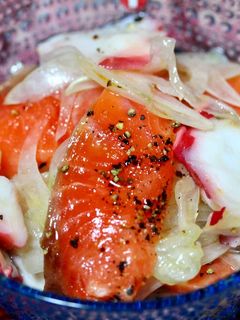 タコとサーモンのマリネ-レシピのメイン写真