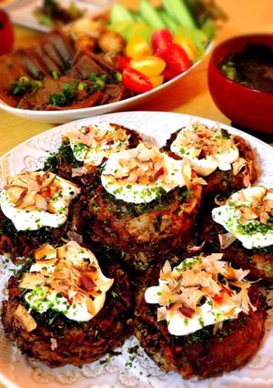 高野豆腐と自然薯の低糖質お好み焼き-レシピのメイン写真