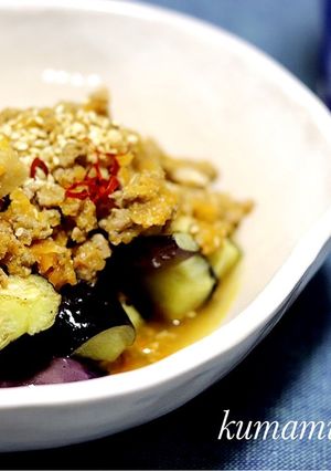 肉味噌を使って♪ナスのピリ辛そぼろがけ-レシピのメイン写真