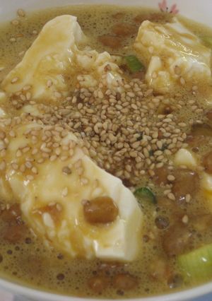 簡単！健康！減量！納豆と豆腐の卵かけ-レシピのメイン写真