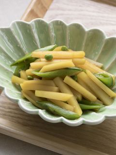スナップえんどうと新じゃがいも炒め-レシピのメイン写真