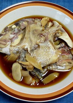 新生姜入り鯛のあらのめんつゆ煮-レシピのメイン写真